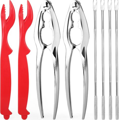 Seafood Tools Set includes 2 Crab Crackers, 2 Lobster Crackers Shellers, 4 Crab Leg Forks/Picks - Nut Cracker Set in Kuwait
