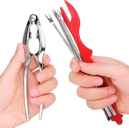 Seafood Tools Set includes 2 Crab Crackers, 2 Lobster Crackers Shellers, 4 Crab Leg Forks/Picks - Nut Cracker Set in Kuwait