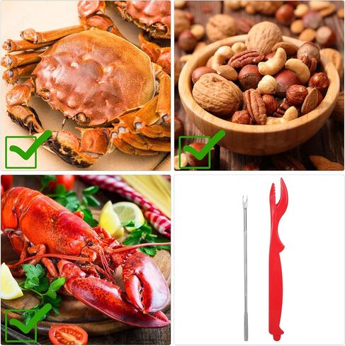 Seafood Tools Set includes 2 Crab Crackers, 2 Lobster Crackers Shellers, 4 Crab Leg Forks/Picks - Nut Cracker Set in Kuwait