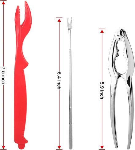 Seafood Tools Set includes 2 Crab Crackers, 2 Lobster Crackers Shellers, 4 Crab Leg Forks/Picks - Nut Cracker Set in Kuwait