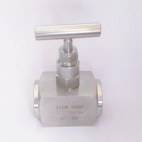 ارتفاع ضغط 1 "أنثى اغلاق صمام إبرة رافعة 4600 PSI 304 غير القابل للصدأ التحكم في التدفق الماء الهواء الوقود ثاني أكسيد الكربون الغاز in Kuwait