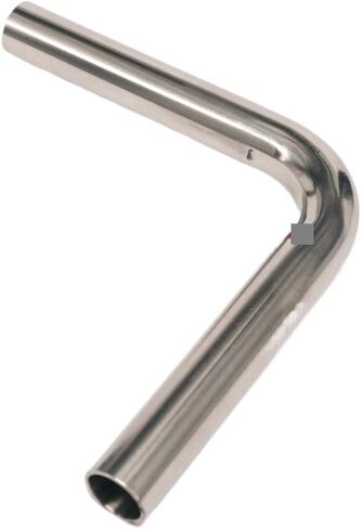 19mm O/D 304 Stainless Steel Weld 90 Degree Elbow Tube Butt Pipe Fitting Straight pipe length 100mm in Saudi Arabia