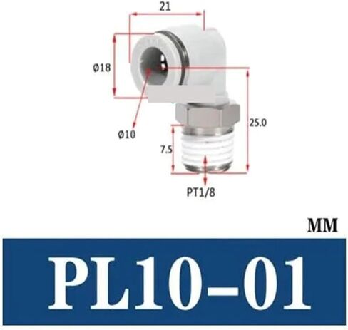 1pcs eumatic One Touch Fitting Male Elbow PL4-M5 APL6-01 APL8-02 PL10-02 PL12-04 1/8" 1/4" DN6 DN8 PL06-02 APL6-02 APL08-02 6MM(PL10-01) in Kuwait