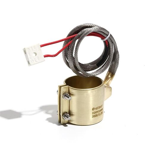 1pcs Brass Band Heater Electric Heating Ring 35x35/35x40/35x45/35x50/35x60mm Inner Diameter x Height with Two/Three/Five Wire(Gold,220V_200W 35X40MM(IDXH)) in Kuwait