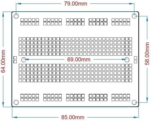 Premium Heavy-Duty Breadboard PCB Prototype Board (5 Pack) – Thick FR-4 Double-Sided, Lead-Free 85mm × 64mm for DIY Electronics, Arduino, Microcontroller & Raspberry Pi Projects in Kuwait
