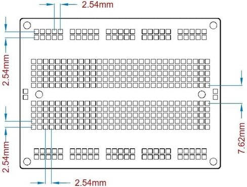 Premium Heavy-Duty Breadboard PCB Prototype Board (5 Pack) – Thick FR-4 Double-Sided, Lead-Free 85mm × 64mm for DIY Electronics, Arduino, Microcontroller & Raspberry Pi Projects in Kuwait