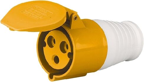 1pc New Waterproof Industrial Plug and Socket Concealed Surface-Mounted Connector 3-pin 16A-4h Aviation Explosion-Proof Male and Female Yellow 110V(3 Pin 16a Surface Mounted) in Kuwait