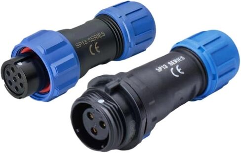 SP13-2-3-4-5-6-7-9 دبوس موصل ذكر وأنثى مقاوم للماء لتطبيقات الطيران. (SP139-pinplug + قاعدة الإرساء) in Kuwait