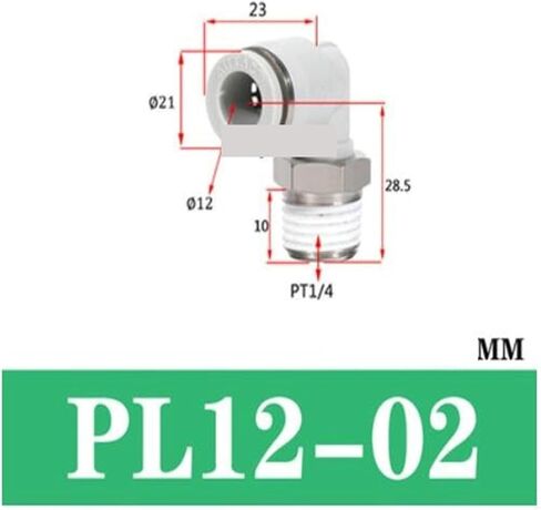 1pcs eumatic One Touch Fitting Male Elbow PL4-M5 APL6-01 APL8-02 PL10-02 PL12-04 1/8" 1/4" DN6 DN8 PL06-02 APL6-02 APL08-02 6MM(PL12-02) in Kuwait