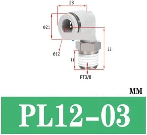 1 قطعة eumatic بلمسة واحدة تركيب ذكر الكوع PL4-M5 APL6-01 APL8-02 PL10-02 PL12-04 1/8 "1/4" DN6 DN8 PL06-02 APL6-02 APL08-02 6 مللي متر (PL12-03) in Kuwait