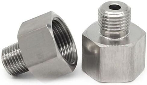 1/8 "1/4" 3/8 1/2 3/4 "أنثى إلى ذكر الموضوع 304 وصلة أنابيب الفولاذ المقاوم للصدأ موصل الضغط العالي (10") in Kuwait