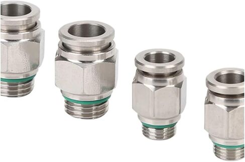 304 Pneumatic Hose Fitting PC G thread with Gasket Air Tube Connector G1/8 1/4 3/8 1/2 Quick Release Pipe Fittings(4-02(4mm-1I4) 17g) in Kuwait