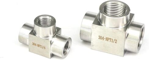 Pressure 4000 PSI M10 M14 M16 M18 M20 Metric Thread Female Tee 3 Way Pipe Fitting 304 Stainless Steel Water Gas Oil(M16x1.5) in Kuwait