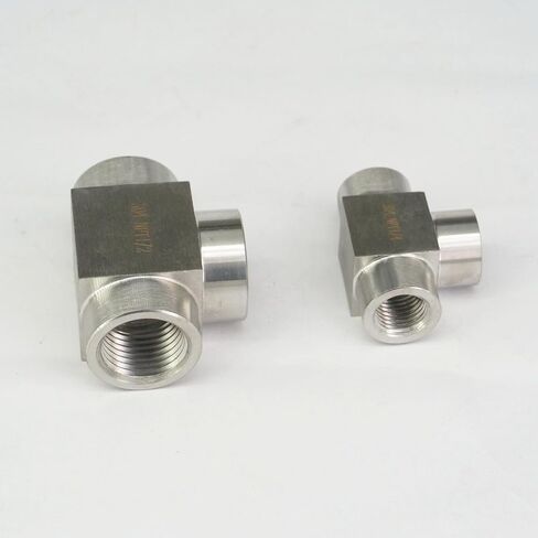 Pressure 4000 PSI M10 M14 M16 M18 M20 Metric Thread Female Tee 3 Way Pipe Fitting 304 Stainless Steel Water Gas Oil(M16x1.5) in Kuwait