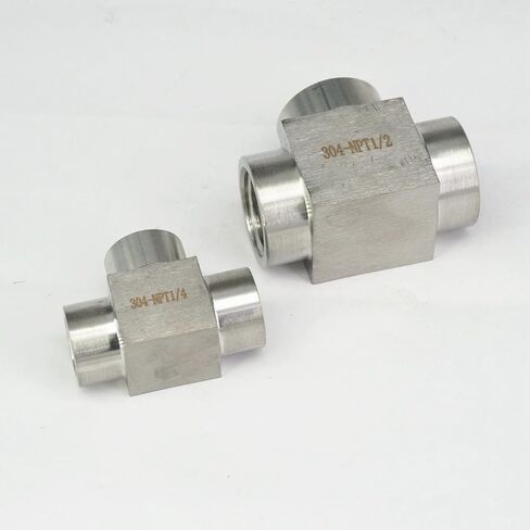 Pressure 4000 PSI M10 M14 M16 M18 M20 Metric Thread Female Tee 3 Way Pipe Fitting 304 Stainless Steel Water Gas Oil(M16x1.5) in Kuwait