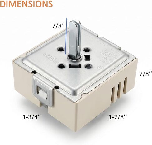 EGO 120V 50.59130.006 15A استبدال مفتاح الحرارة اللانهائي، أجزاء معدات الطبخ التجارية الثقيلة مع عمود منفصل D in Kuwait