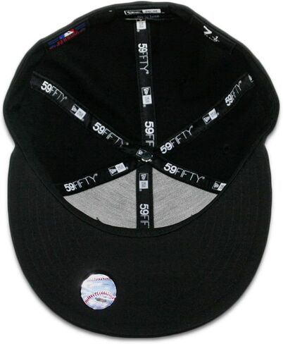 قبعة بيسبول 59Fifty Hat من New Era MLB Basic Atlanta Braves باللون الأسود/الأبيض (8) in Kuwait