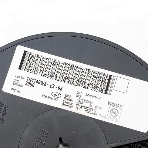 VISHAY 100 قطعة 1N4148 IN4148 IN4148WS 75V 0.15A SOD-323 SMD إشارة صغيرة تبديل ديود 1N4148WS in Kuwait