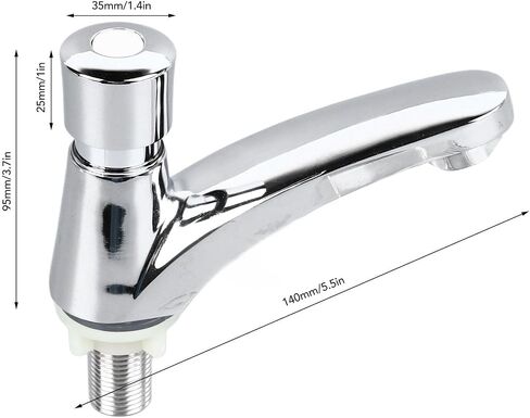Water Saver Faucet, Push Button Design Time Delay Automatic Shutoff for Hand Basin and Face Basin, with Premium Copper Alloy Construction in Kuwait