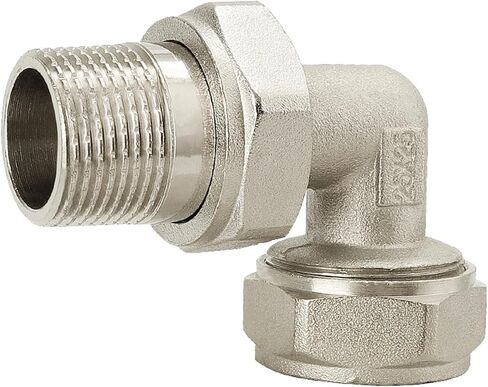 Brass Nickelage DN15 DN20 Male BSPP Thread Union Joint Elbow Pex Pipe 1216/1620 Fitting Aluminum Pipe Fittings(Bronze Yellow) in Kuwait