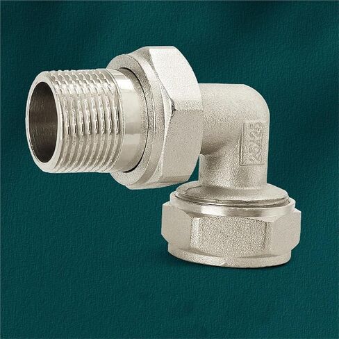 Brass Nickelage DN15 DN20 Male BSPP Thread Union Joint Elbow Pex Pipe 1216/1620 Fitting Aluminum Pipe Fittings(Bronze Yellow) in Kuwait