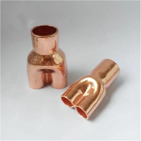 1/4 "3/8" 1/2 "3/4" 1 "6-42 مللي متر المخفض Y 3 طرق الفاصل أنبوب النحاس نهاية تغذية لحام وصلة أنابيب لمكيف الهواء (63*25 مللي متر) in Kuwait