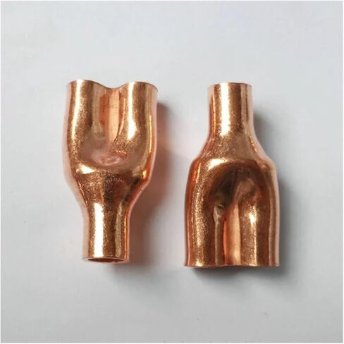 1/4 "3/8" 1/2 "3/4" 1 "6-42 مللي متر المخفض Y 3 طرق الفاصل أنبوب النحاس نهاية تغذية لحام وصلة أنابيب لمكيف الهواء (63*25 مللي متر) in Kuwait