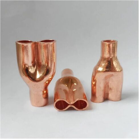 1/4 "3/8" 1/2 "3/4" 1 "6-42 مللي متر المخفض Y 3 طرق الفاصل أنبوب النحاس نهاية تغذية لحام وصلة أنابيب لمكيف الهواء (63*25 مللي متر) in Kuwait
