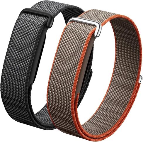 عبوتان من الأربطة الرياضية المصنوعة من النايلون المتوافقة مع Google Fitbit Air Band | أساور معصم بديلة ناعمة قابلة للتنفس وقابلة للتعديل من أجل جهاز تتبع الهواء Fitbit in Kuwait