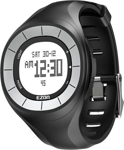 ساعة EZON Pedometer Watch T028، ساعة مضادة للماء مع السعرات الحرارية وساعة التوقف، إضاءة خلفية EL، عداد خطوات غير بلوتوث للمشي والتمارين اليومية in Kuwait