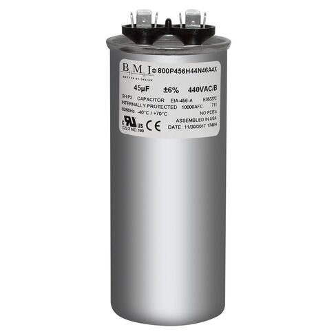 45 uF USA Run Capacitor CBB65, 45 MFD, 370-440V, Round Compatible Replacement for Mars 14248 Motor Run Capacitors 45 MFD 440V Round in Kuwait