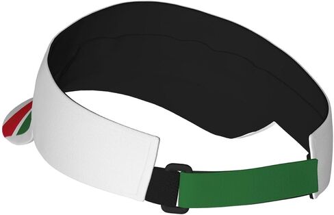 Flag of The Chechen Republic Print Foldable Sun Visor Hat Lightweight Adjustable Sun Visor Hat Outdoor Sports Cap for Adults Black in Kuwait