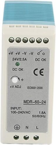 DIN صناعة السكك الحديدية تحويل التيار الكهربائي 24V MDR60W 2.5A ل CCTV أدى ضوء SMPS 60W in Kuwait