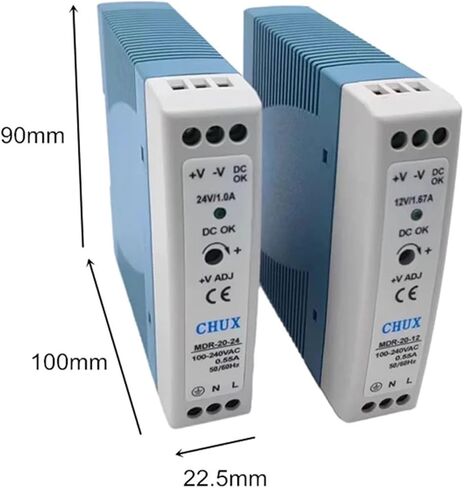 DIN السكك الحديدية 20 واط MDR 20 واط 12 فولت MDR20W-12V صناعة تبديل وضع التيار الكهربائي in Kuwait