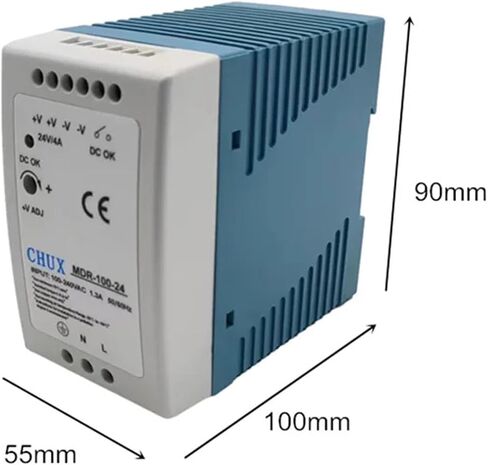 24 فولت 100 واط DIN صناعة السكك الحديدية تبديل وضع التيار الكهربائي MDR 100 واط 24 فولت للضوء CCTV LED (MDR100W-24V) in Kuwait