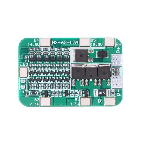 6S 15A 24V PCB BMS لوح حماية لـ 6 حزمة 18650 وحدة خلية بطارية ليثيوم أيون لتقوم بها بنفسك عدة in Kuwait