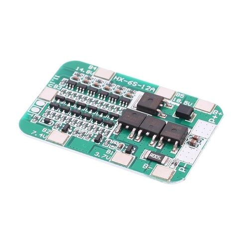 6S 15A 24V PCB BMS لوح حماية لـ 6 حزمة 18650 وحدة خلية بطارية ليثيوم أيون لتقوم بها بنفسك عدة in Kuwait