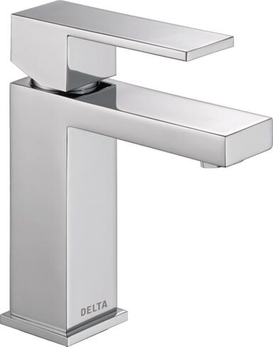 Delta Modern Chrome Bathroom Faucet 1 Hole, Single Hole Bathroom Sink Faucet for Vanity, Metal Push-Pop Drain Assembly, Chrome 567LF-GPM-PP in Kuwait