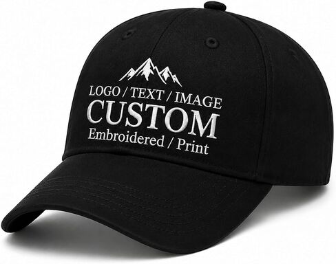 Custom Hat Embroidered/Printed Logo/Text/Image Baseball Cap for Men Women | Bulk,Personalized 4 Sided Customization,adjustable size.High-density polyether.for groups,sports,trips. Gift,for Adult in Kuwait