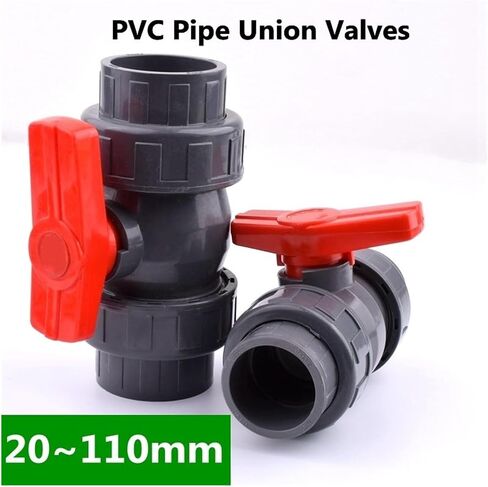 1 Pcs 20/25/32/40/5063/75/90/110 Mm PVC Pipe Union Valves Fittings Ball Valves Garden Irrigation Water Pipe Connector(ID 20 mm) in Kuwait