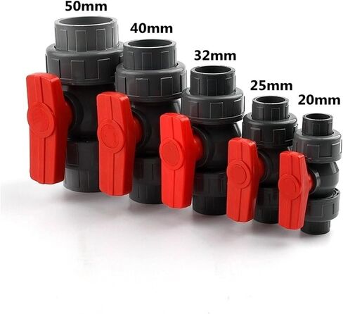 1 Pcs 20/25/32/40/5063/75/90/110 Mm PVC Pipe Union Valves Fittings Ball Valves Garden Irrigation Water Pipe Connector(ID 20 mm) in Kuwait