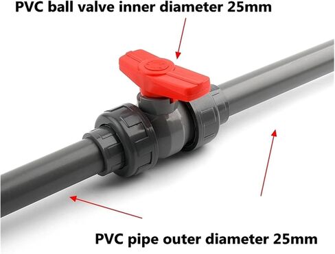 1 Pcs 20/25/32/40/5063/75/90/110 Mm PVC Pipe Union Valves Fittings Ball Valves Garden Irrigation Water Pipe Connector(ID 20 mm) in Kuwait