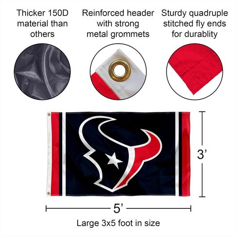 Houston Texans New Logo Large 3x5 Flag in Kuwait