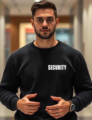 سويت شيرت ALLNTRENDS Security للجنسين بياقة دائرية للبالغين in Kuwait