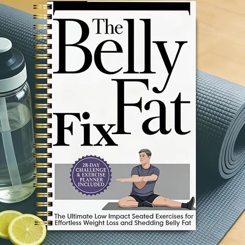 30-Day Abdominal Weight Loss Journal – White Cover, Spiral-Bound Fitness Planner with Meal Tracking, Yoga Pose Log & Progress Tracker in Kuwait