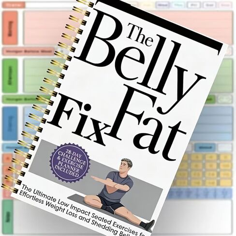 30-Day Abdominal Weight Loss Journal – White Cover, Spiral-Bound Fitness Planner with Meal Tracking, Yoga Pose Log & Progress Tracker in Kuwait