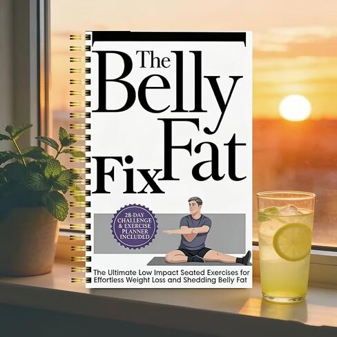 30-Day Abdominal Weight Loss Journal – White Cover, Spiral-Bound Fitness Planner with Meal Tracking, Yoga Pose Log & Progress Tracker in Kuwait