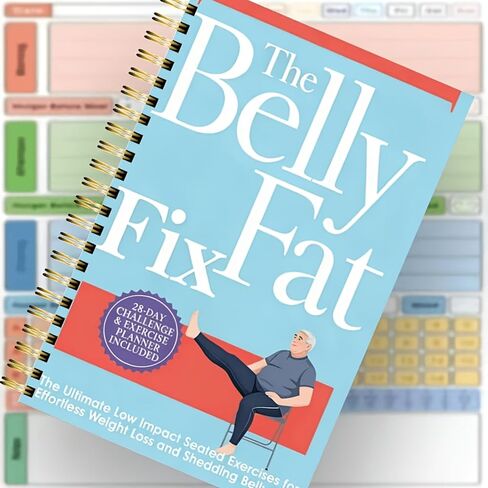 28-Day Seated Exercise & Weight Loss Planner, Low-Impact Workout Journal for Belly Fat Reduction, Spiral Bound Fitness Tracker with Meal Logs for Seniors, Beginners and Women in Kuwait