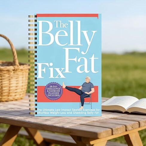 28-Day Seated Exercise & Weight Loss Planner, Low-Impact Workout Journal for Belly Fat Reduction, Spiral Bound Fitness Tracker with Meal Logs for Seniors, Beginners and Women in Kuwait