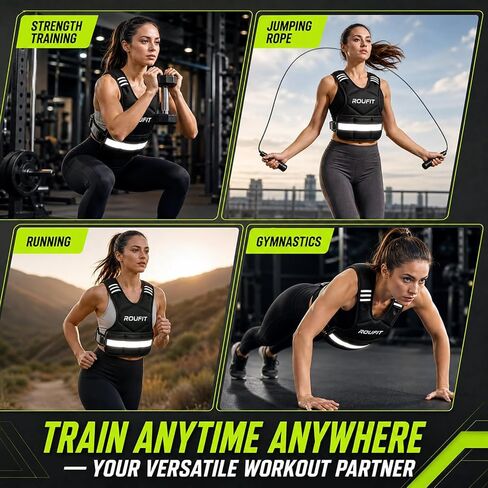 Weighted Vest for Women/Men Adjustable (4-10lb / 6-15lb) Weight Vest for Walking & Running,Weights for Workout Exercise Fitness Gym, Odor-Free Neoprene & Wide Padded Comfort Shoulder Straps & Phone Pocket in Kuwait